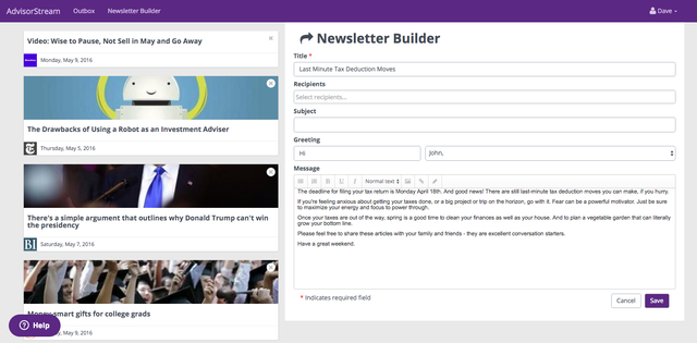 Newsletter Builder